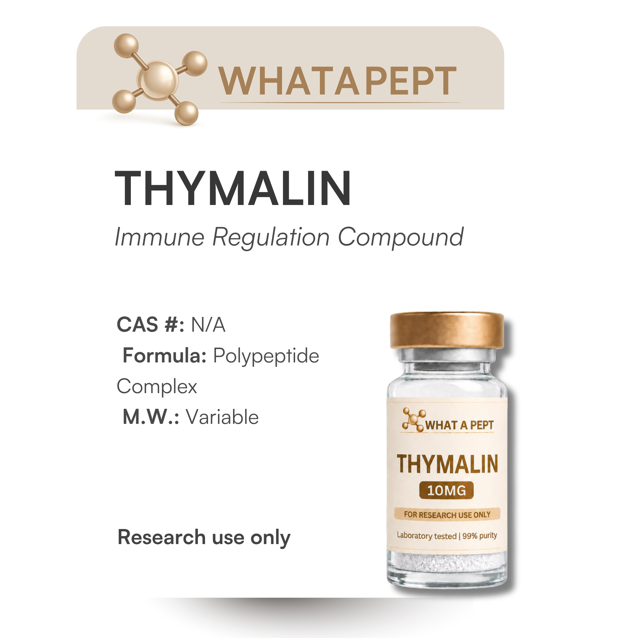 Thymalin 10mg - Péptido Biorregulador para Investigación Celular y Homeostasis