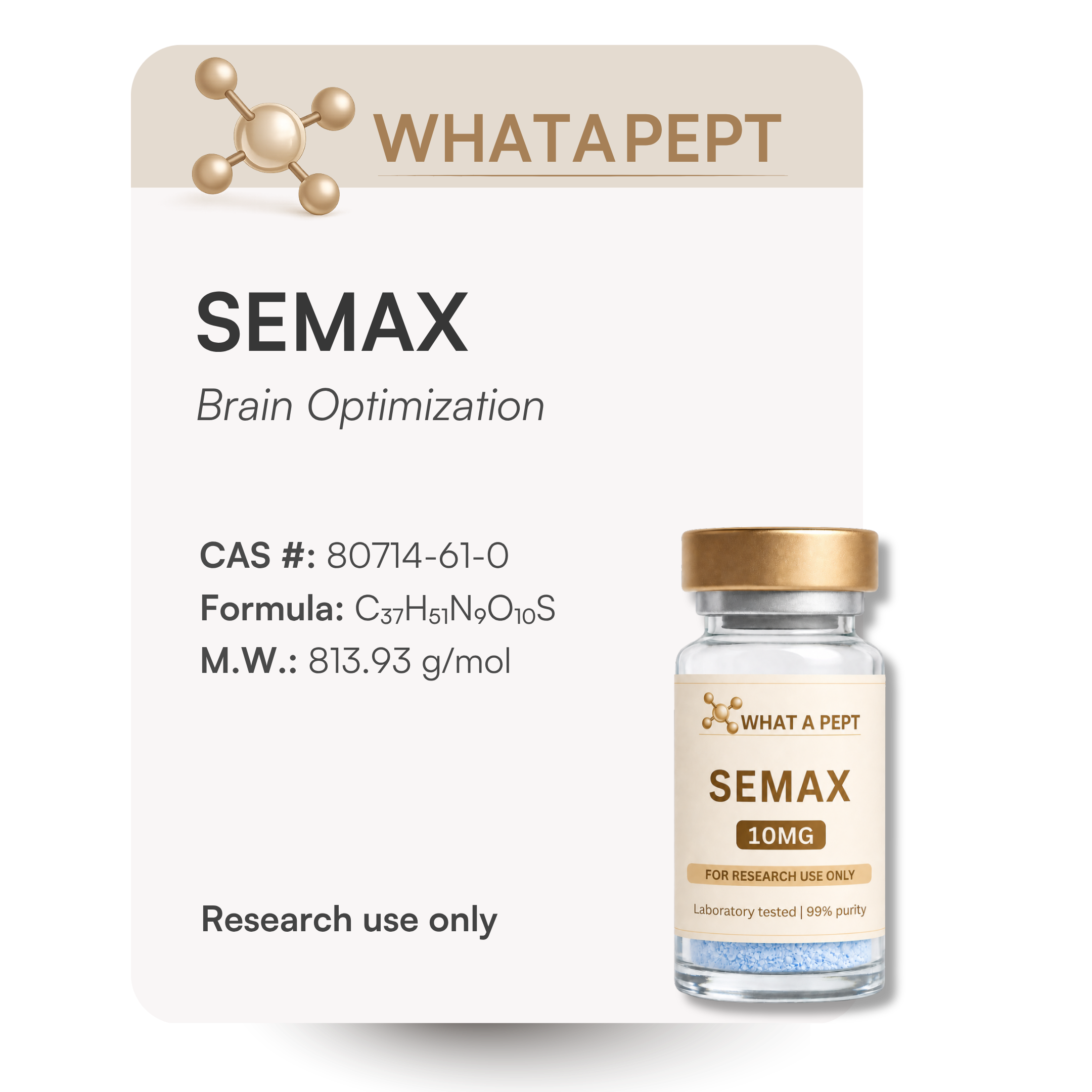 Semax 10mg - Función Cognitiva y Neurológica Avanzada