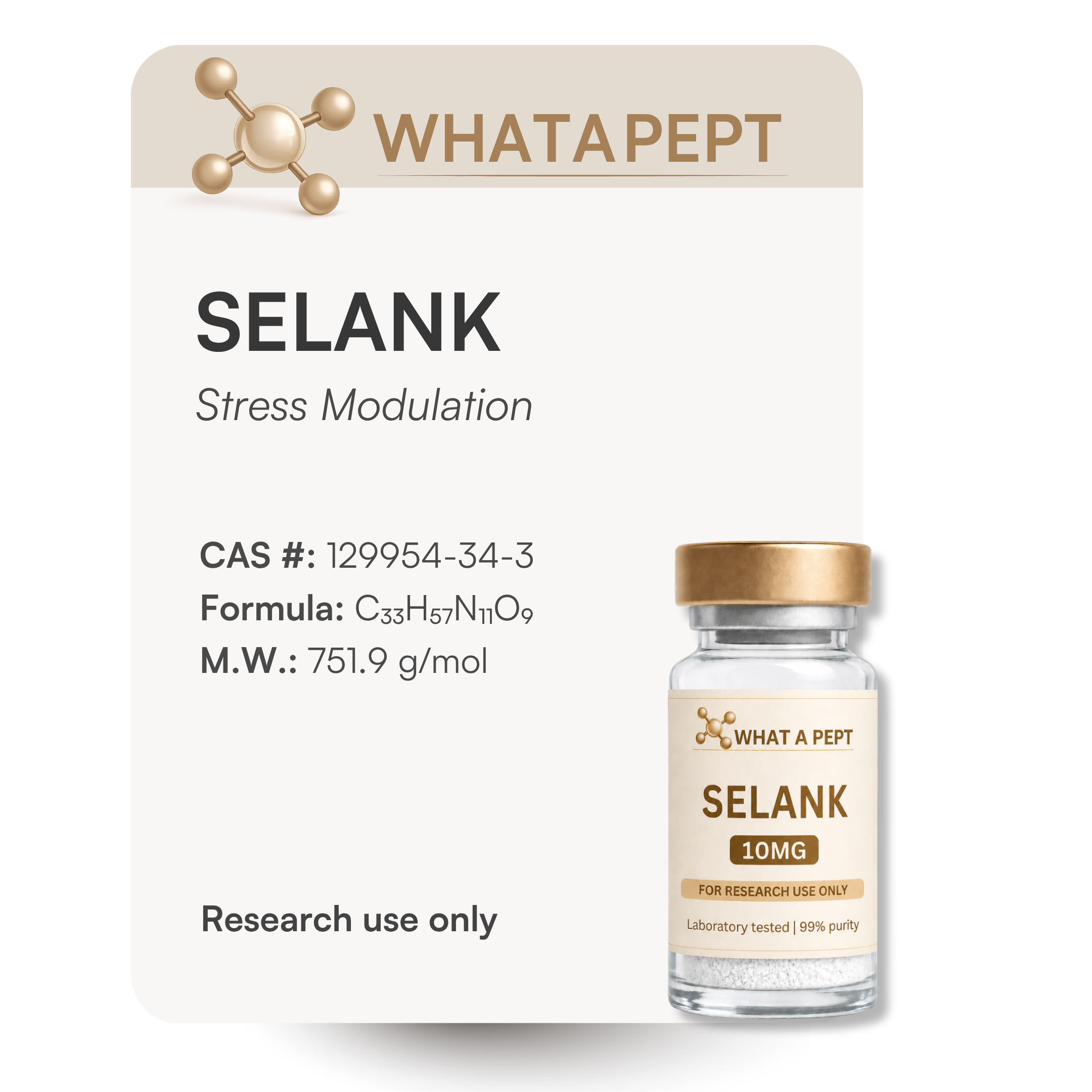 Selank 10mg - Función Neurológica y Regulación Emocional